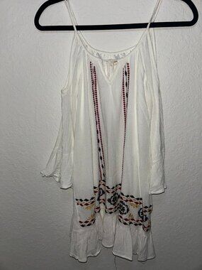 Long-Flowy Open Shoulder Spaghetti-Strap Top